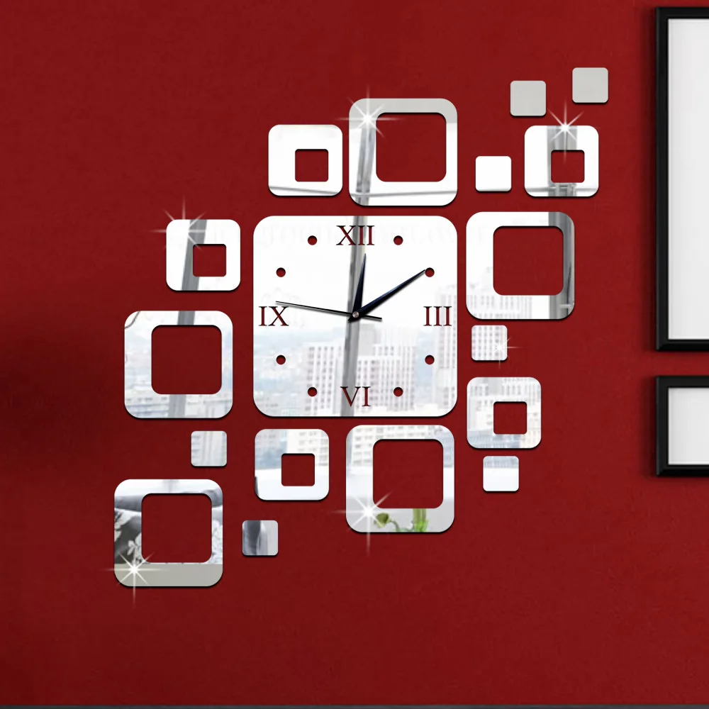 Kreativna prodaju akril sat za uređenje doma u dnevnoj sobi tišina trg slr zidni satovi kvarcni sat Slika 2 