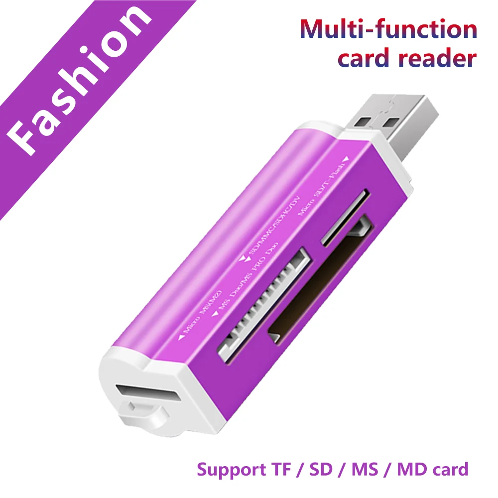 Uređaj za čitanje kartice USB2.0 2-u-1 SD čitač Micro SD kartica za računalo PC Uređaj za čitanje smart kartice Adapter memorijske kartice TF čitač SD kartica