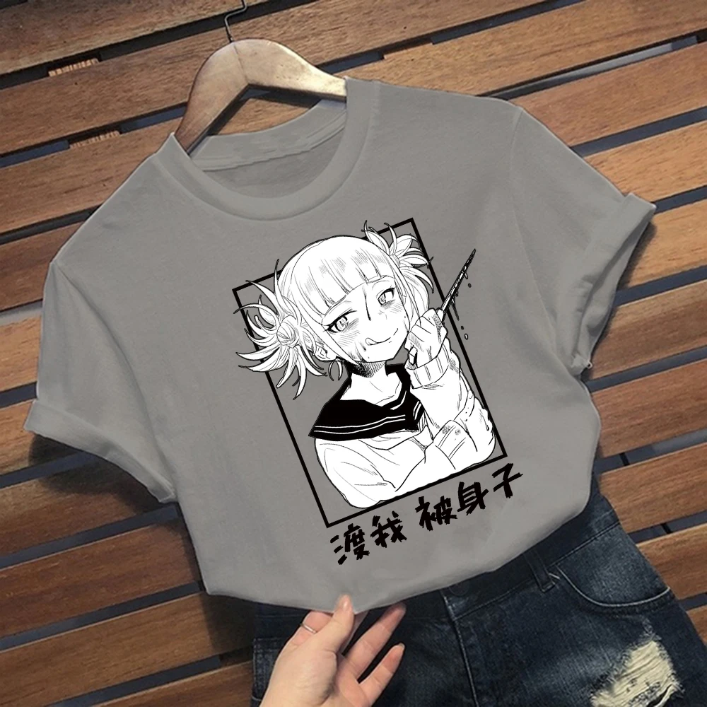 Харадзюку Grafički t-shirt je Moj Heroj Akademija Anime Kemijsko Picta Grafički t-shirt Top Hip-hop s okruglog izreza grafički t-shirt y2k top