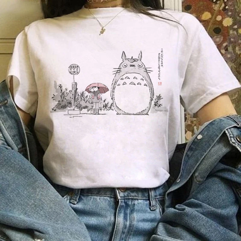Studio Totoro Гибли Харадзюку Kawai Ženska t-Shirt Majica Уллзанг Miyazaki Hayao Zabavna crtani majica Slatka Anime Top Majica Ženska
