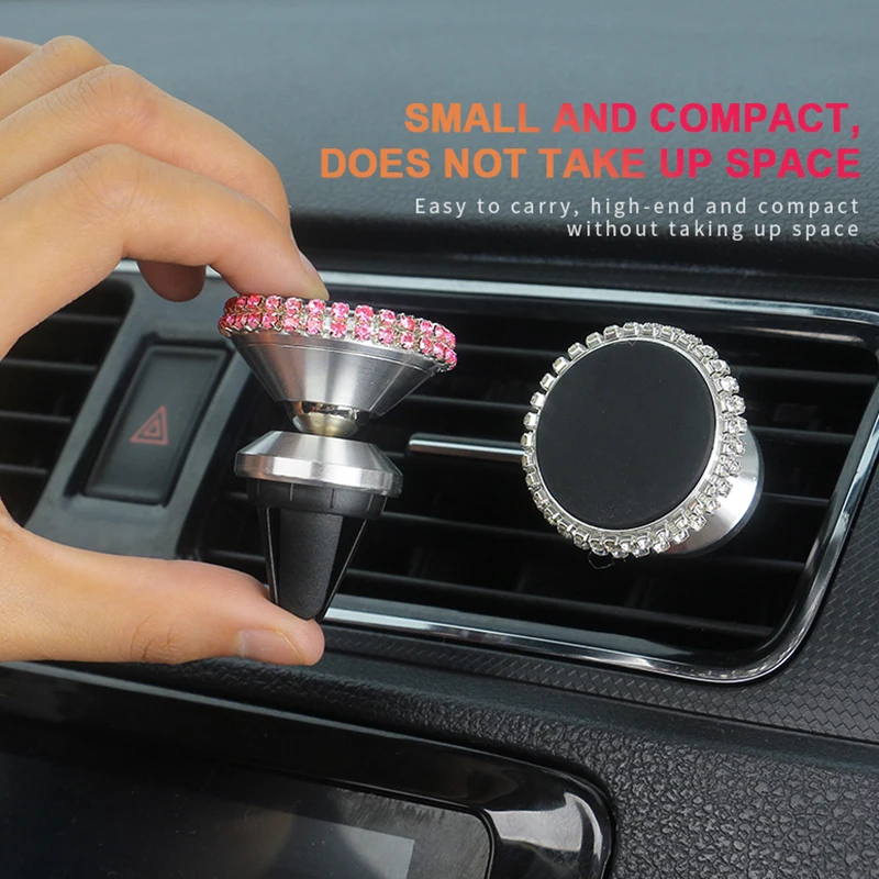 Novi Magnetski Držač Telefona U Sastojini Magnet za auto Nosač za Mobitel Auto-Magnetski Držač za telefon, Auto oprema s dijamantima za djevojčice