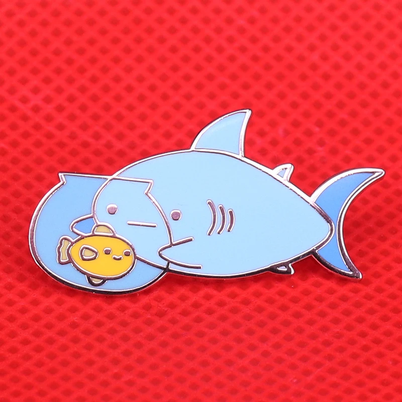 Slatka ribica эмалевая pin crtić je zabavan broš za akvarij ikonu morskih životinja kreativni dar za djecu jakne za djevojčice pribor za naprtnjače