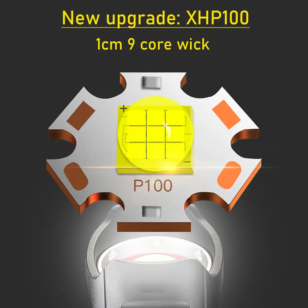 Super XHP100 Moćna LED Svjetiljka USB Punjiva LED Svjetiljka Taktička Svjetiljka Prijenosni Vodootporan IPX5 Bljesak Svjetlosti Slika 4 