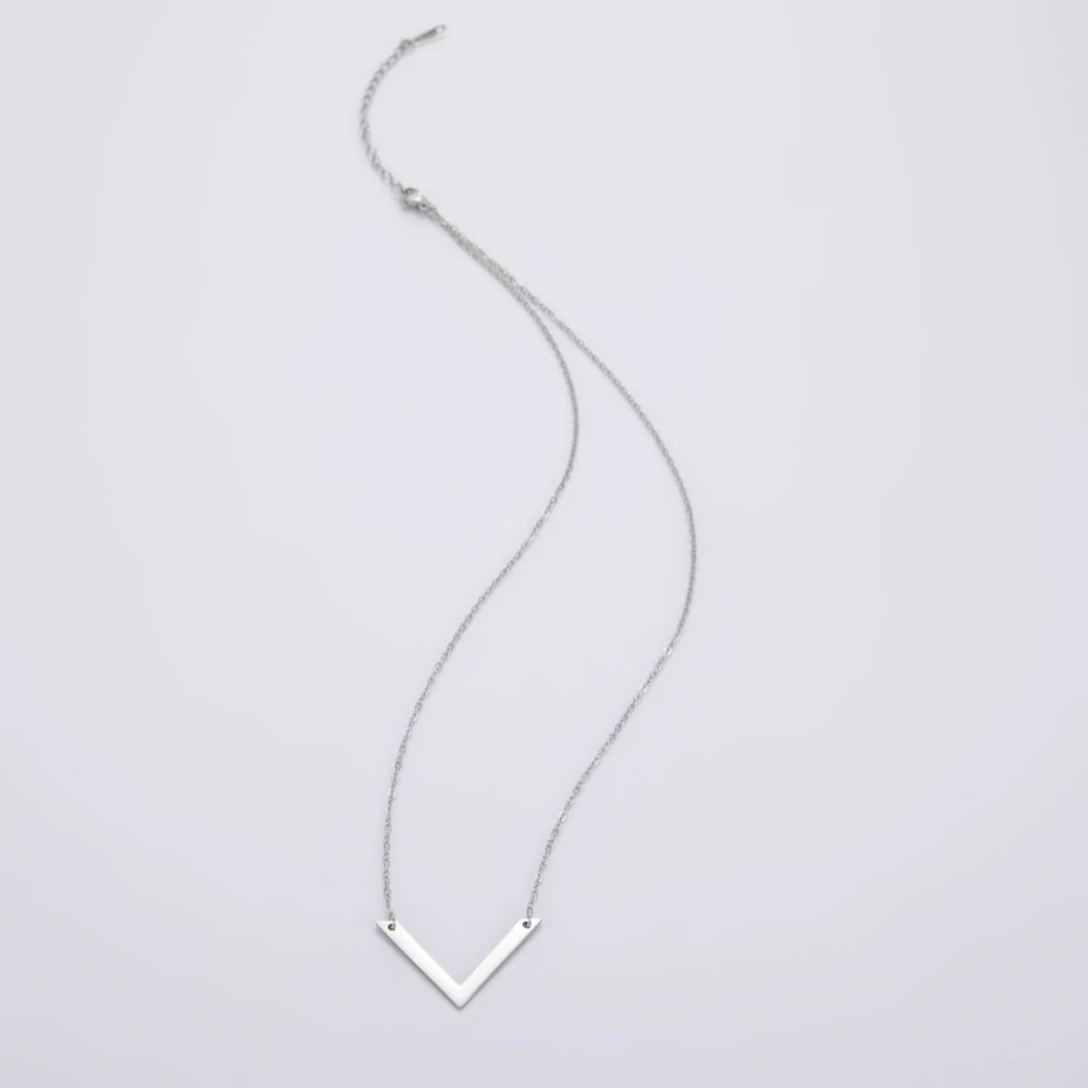 Unift Jednostavna ogrlica sa strelicom prema dolje V-oblika od nehrđajućeg čelika Rame Modni минималистичные nakit za djevojke Ženske pribor Pokloni