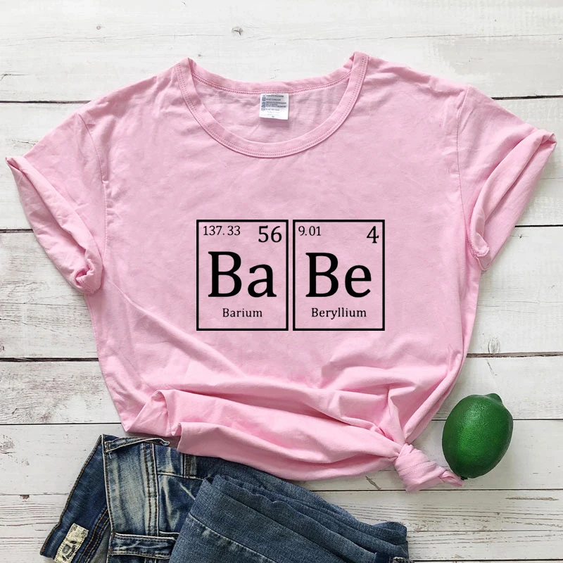Beba Барий Берллиевая Zabavna majica ženska t-shirt s grafičkim kemijski element, Top, slatka boem 90-ih, Poklon majica za djevojčice