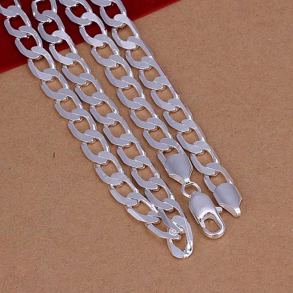 Besplatna dostava na veliko za žene посеребренное ogrlica 925 modni srebrni nakit u Krugu od 8 mm Ogrlica SN034