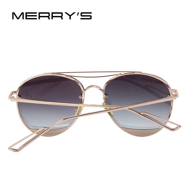 MERRYS Ženske Klasične Marke dizajnerske sunčane naočale rimless s dvostrukim snopom u metalnom ivicom Sunčane naočale S8096
