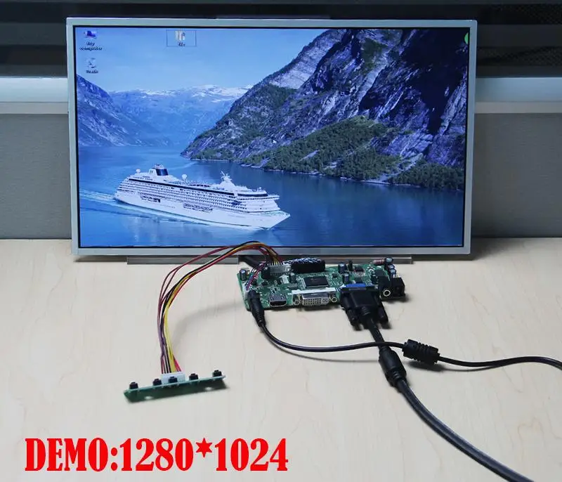 Kit za B101XTN01.1 HDMI+DVI+VGA 40pin LCD display LED M. NT68676 1366x768 Kontroler Monitor 10,1