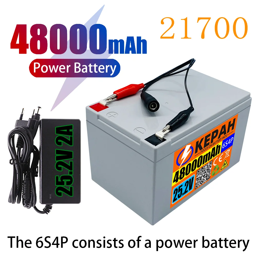 6s4p 24 U 48ah 21700 baterija je vrlo izdržljiva 25,2 U 48000ah električni bicikl moped / električni bicikl / za razne alate + punjač Slika 1 