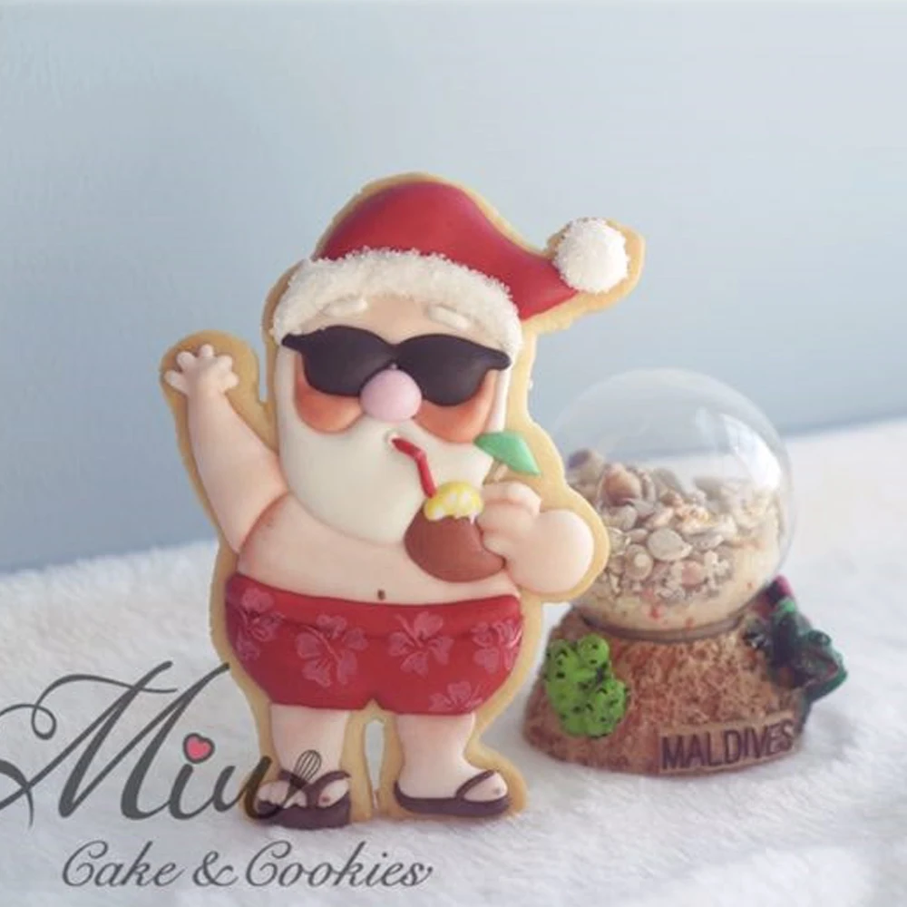 Božić Djed Mraz je Svečana Uzorak Kalup Glazura Obrazac Za keks 3D Rezač za keks Fondan Ukras za Tortu kalup Za Pečenje Kuhinja