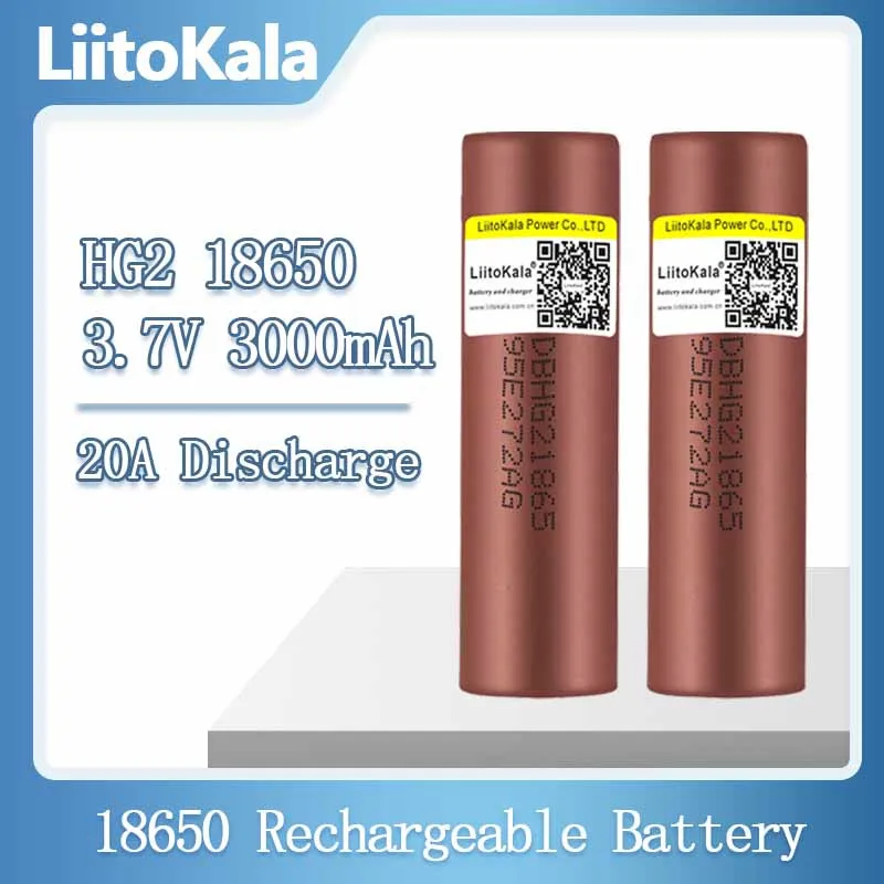 Topla originalna baterija HG2 18650 3000 mah 18650HG2 3,6 U kategoriji 20A dizajniran za akumulatora hg2 Power Slika 5 