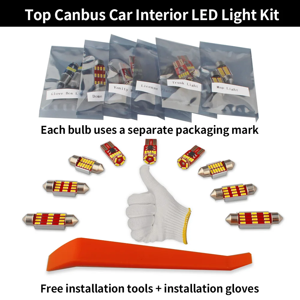 TPKE Canbus Automatski Žarulje LED Kit unutarnja Rasvjeta prtljažnika Za Ford Escape 2001-2020 Kartica Dome Žarulje Bez greške Pribor za auto-rasvjete Slika 0 