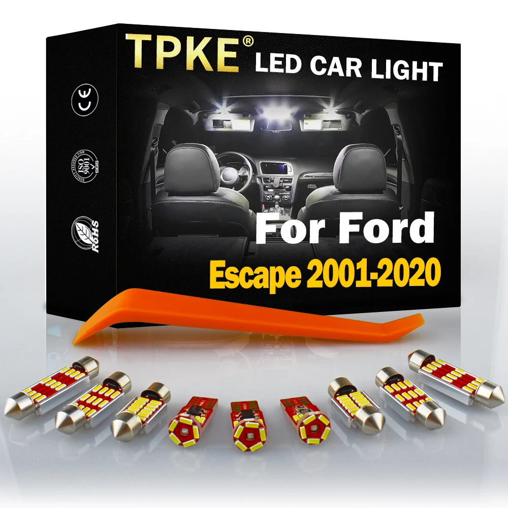 TPKE Canbus Automatski Žarulje LED Kit unutarnja Rasvjeta prtljažnika Za Ford Escape 2001-2020 Kartica Dome Žarulje Bez greške Pribor za auto-rasvjete Slika 2 