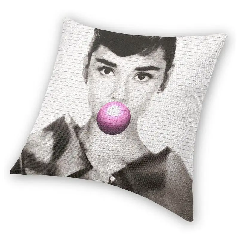 Soft Audrey Hepburn, Moderna Guma za Žvakanje Pop-Art Bacanje Jastučnicu Ukras Trg Jastučnicu 40x40 cm Jastučnica za kauč