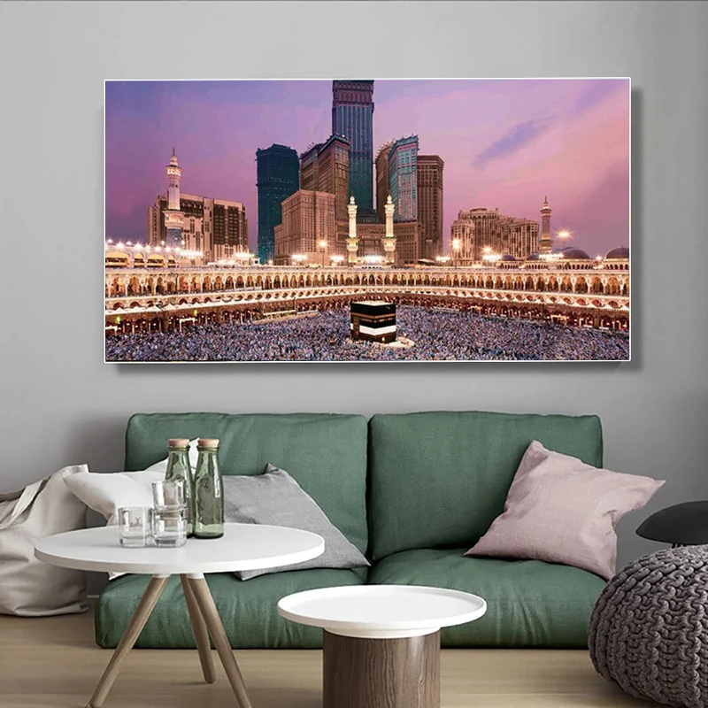Umjetnost Islamske Kaligrafije, Slike na platnu Meka Krajolik kaaba-e Plakati i grafike Zidni Umjetničke slike za Uređenje doma u sobi