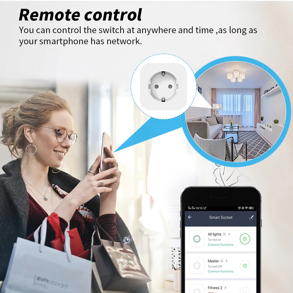 WHUILOT Novi Homekit Pametnih Utičnica EU 10A Pametan Dom Monitor Automatizacije Timer E-Rozeta Podrška za Google Home Alexa