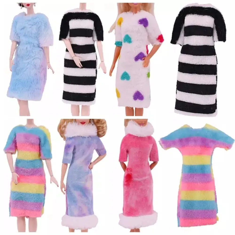 2022 Najnoviji плюшевое Haljina s Kratkim Rukavima za Barbie Casual Modna Odjeća prikladna Za 30 Cm Pribor Za Lutke DIY Darove (Besplatno Štikle) Slika 1 