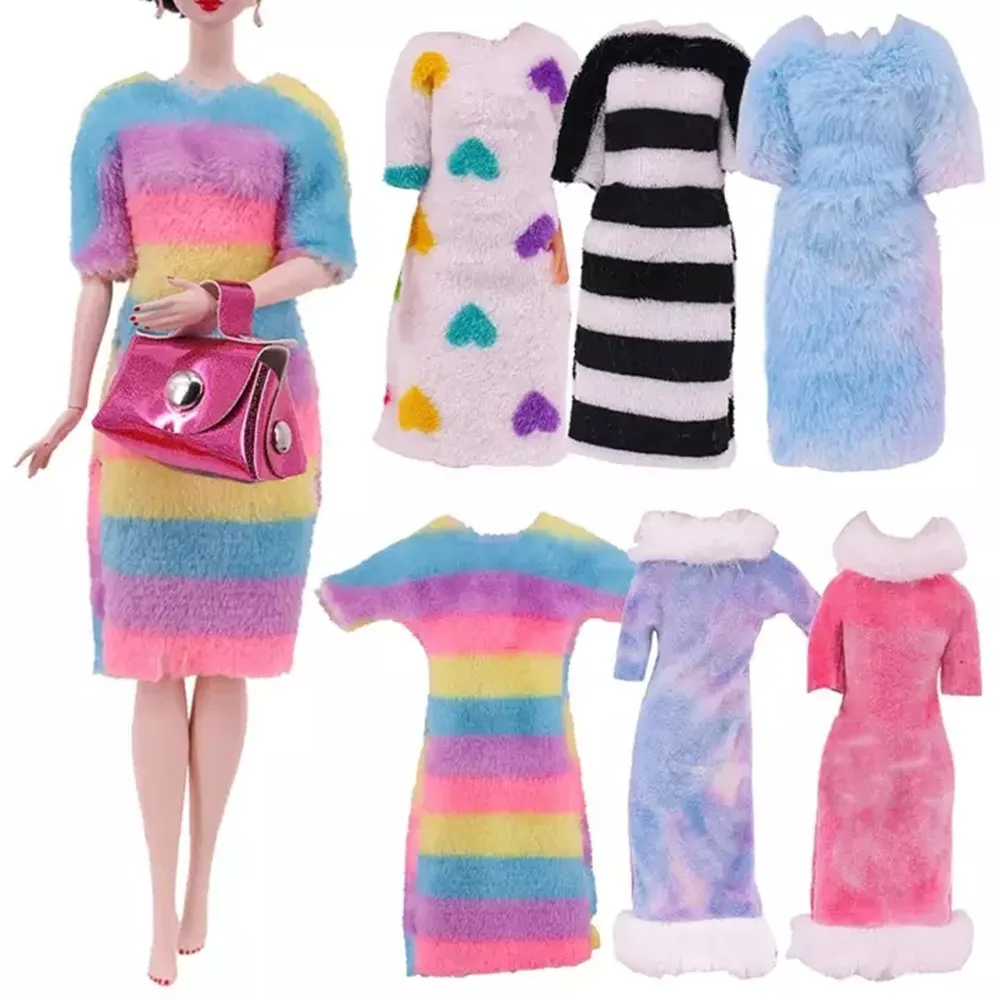 2022 Najnoviji плюшевое Haljina s Kratkim Rukavima za Barbie Casual Modna Odjeća prikladna Za 30 Cm Pribor Za Lutke DIY Darove (Besplatno Štikle) Slika 2 