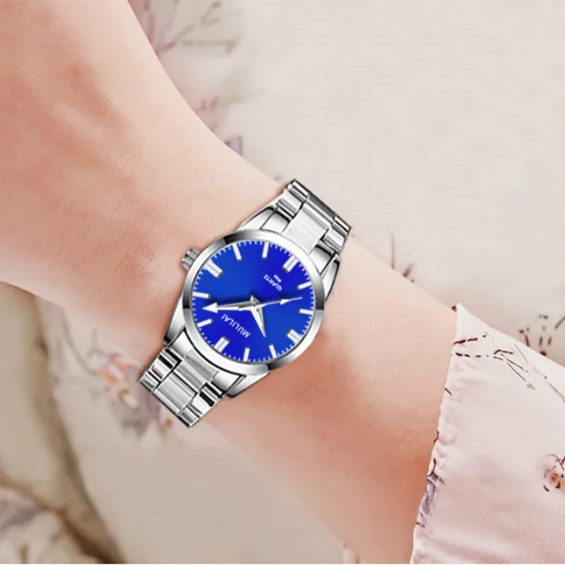 Luksuzni ženski sat Vodootporan kvarcni ručni sat Marke Fused haljina od nehrđajućeg čelika s dijamantima Dar xfcs Ženski sat Reloj Mujer Slika 4 