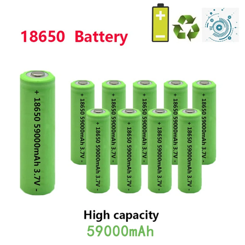 1-10 kom. smanjena je za 59.000 mah 18650 3,7 U Litij-ion Punjiva baterija velikog kapaciteta za Punjenje prednjih Svjetala Svjetiljku Dostava