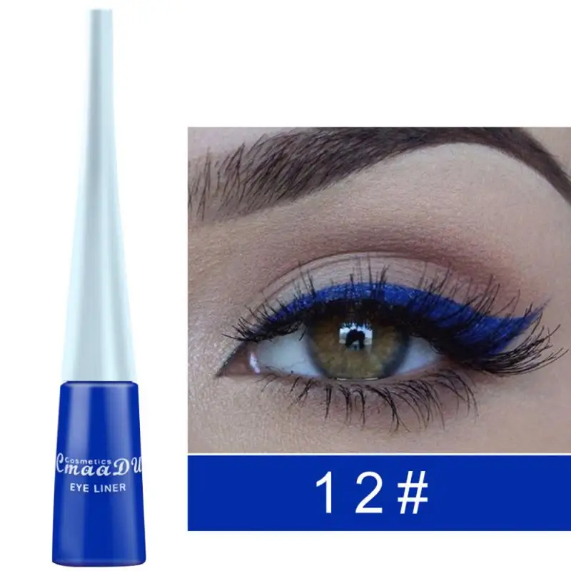 12 Boja Neonske Liquid eyeliner Olovku Vodootporan, Izdržljiv Plava Zelena Žuta Bijela Boja Olovka Za oči Ženski make-up Kozmetička TSLM1