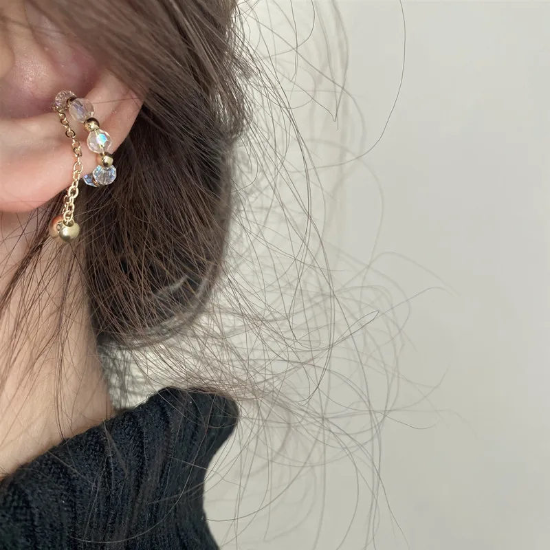 Luksuzni Crystal Biseri Unisex Uho prirubnica Bez Naušnice piercing-isječke za uši za žene Minimalistički Hrskavica Naušnice-linijski brodovi Nakit Poklon