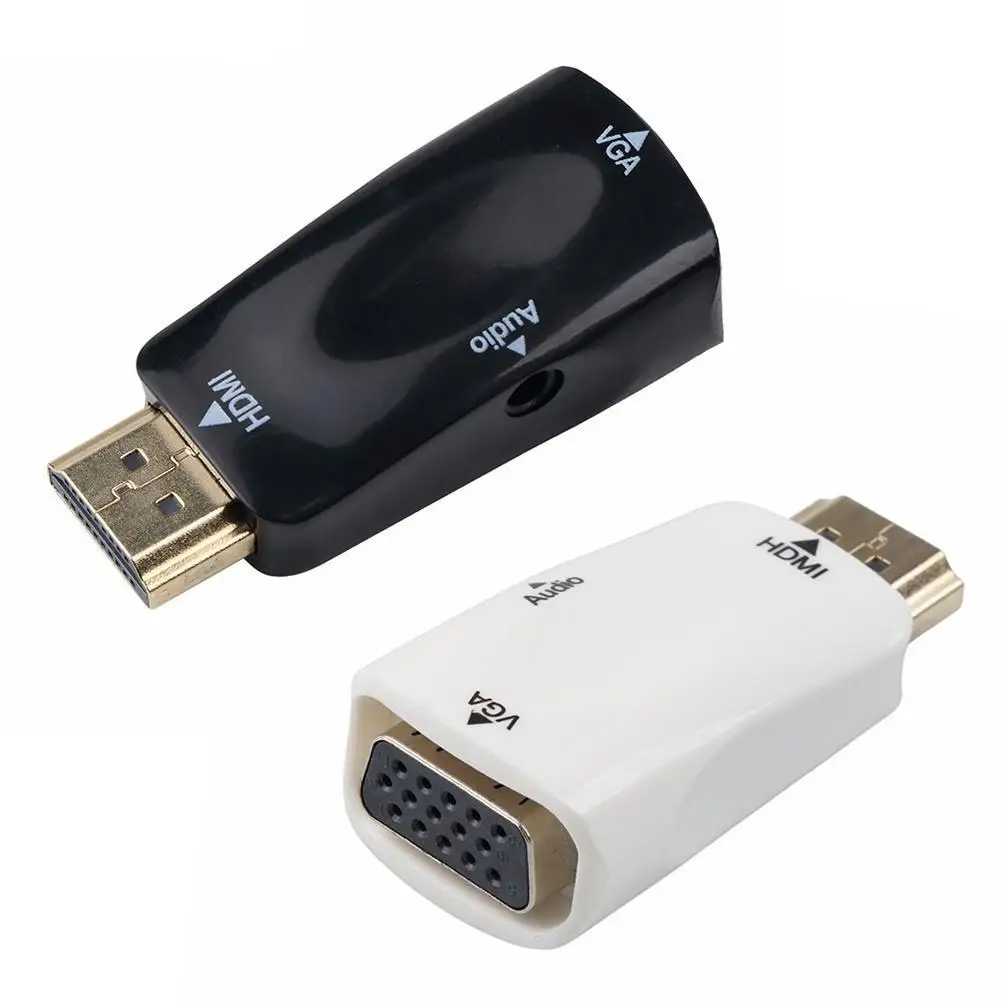 Roreta HDMI je kompatibilan sa VGA Adapter, HDMI-kompatibilni Priključak za VGA Ženski HD 1080P Audio Kabel, Pretvarač Za PC Laptop TV Kutija