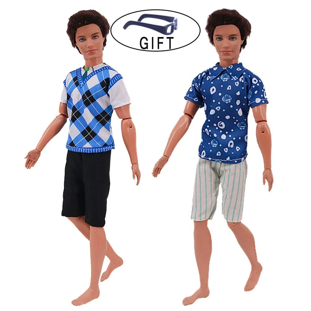 Odjeća za Ken Odijelo 2 Kom./Compl. T-Shirt+Kratke Hlače,Jakne Za 30 Cm Odjeća Za Američkog Dječaka Kućica Za Lutke Barbie,Naša Generacija Slika 2 