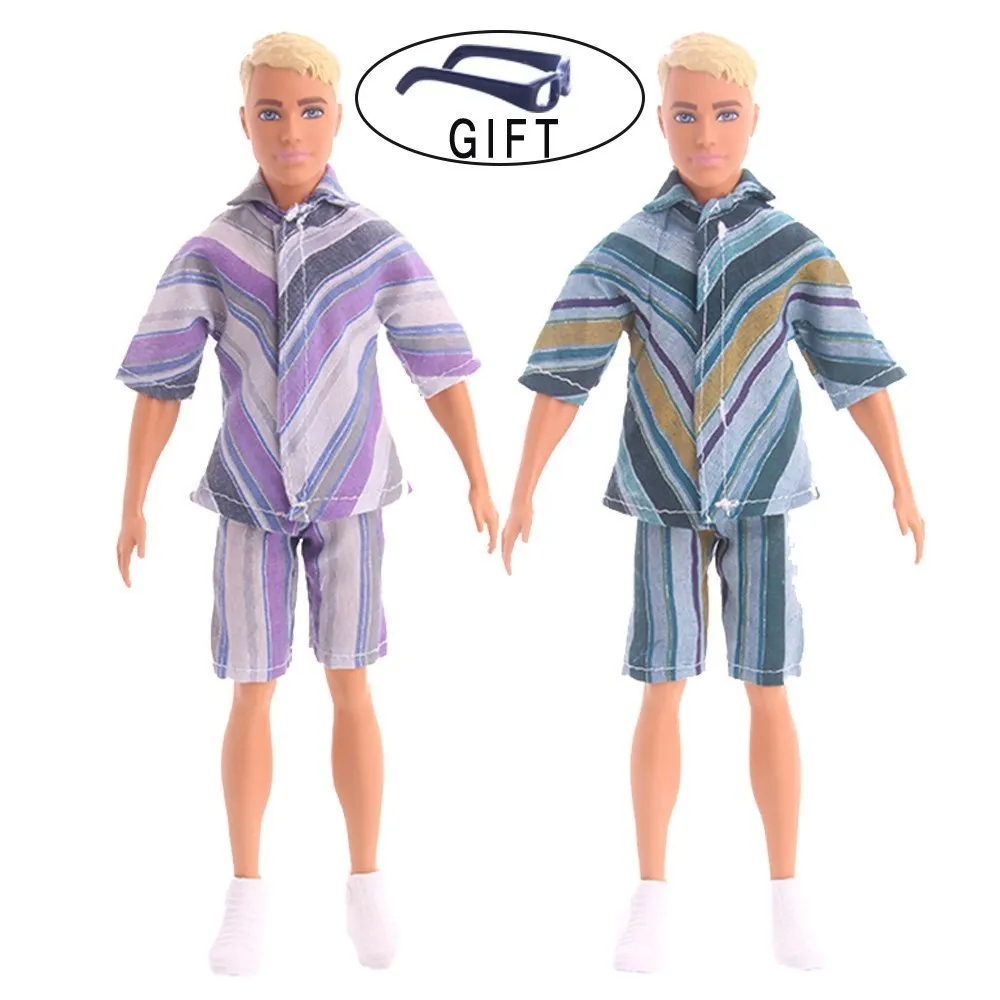 Odjeća za Ken Odijelo 2 Kom./Compl. T-Shirt+Kratke Hlače,Jakne Za 30 Cm Odjeća Za Američkog Dječaka Kućica Za Lutke Barbie,Naša Generacija Slika 4 