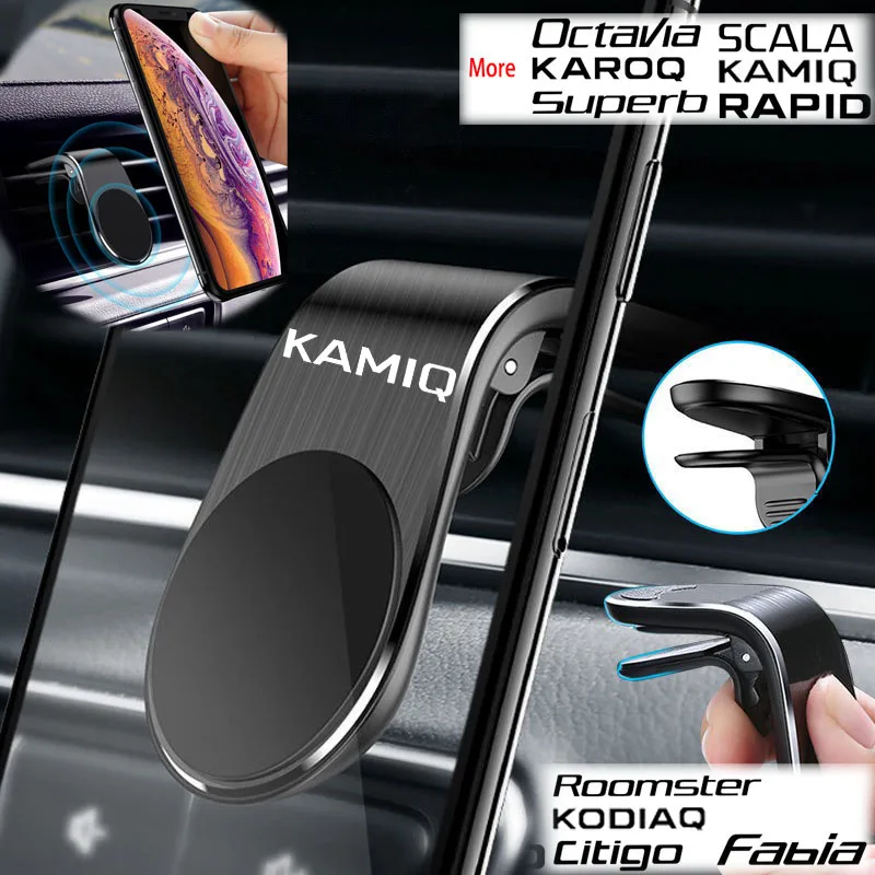 Za Škoda kamiq 2020 Pribor za Kreativni Magnetski Auto Zraka Magnetski Držač Mobilnog Telefona Magnetski Utičnica Za škoda kamiq Slika 1 