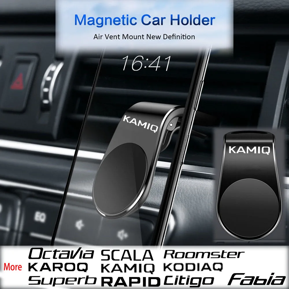 Za Škoda kamiq 2020 Pribor za Kreativni Magnetski Auto Zraka Magnetski Držač Mobilnog Telefona Magnetski Utičnica Za škoda kamiq Slika 2 