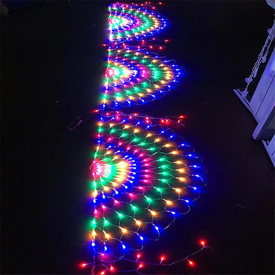 3X0,5 M Paun LED mrežica Lampe Na otvorenom Božićno Mreže Gudački Lampa Vjenčanje college Zid, prozor na krovu Zavjese Сосулька Light Гирлянда