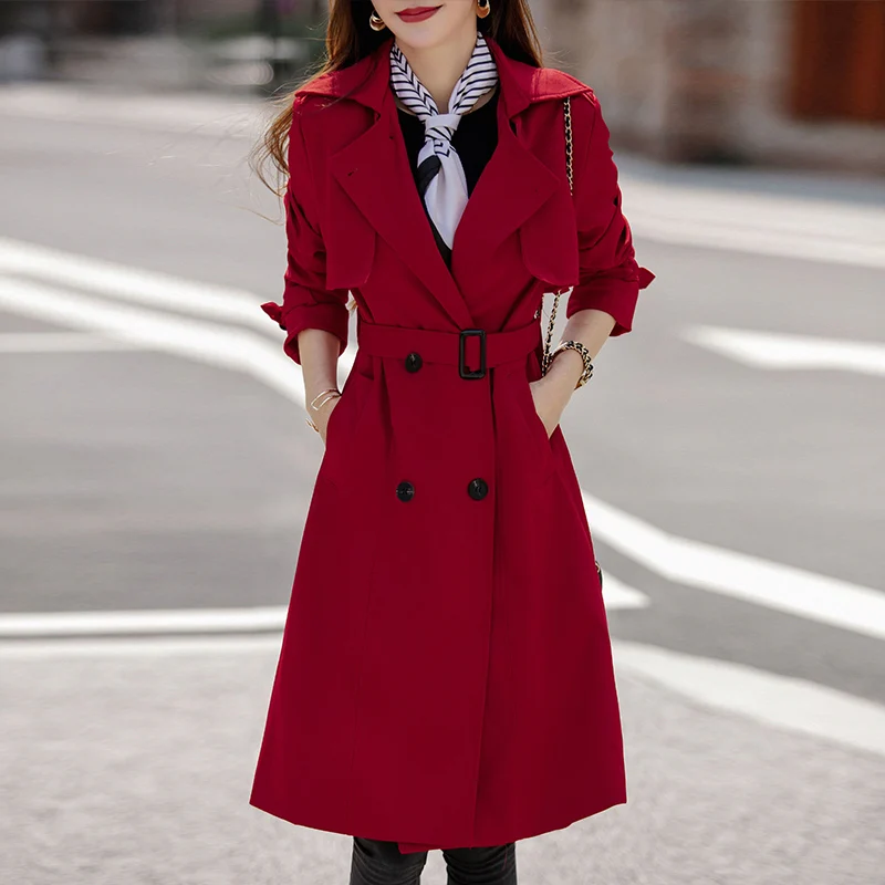 Тренч kaput donje duga jesen 2021 nova ženska odjeća britanski stil осеннее popularno kaput kaput двубортное