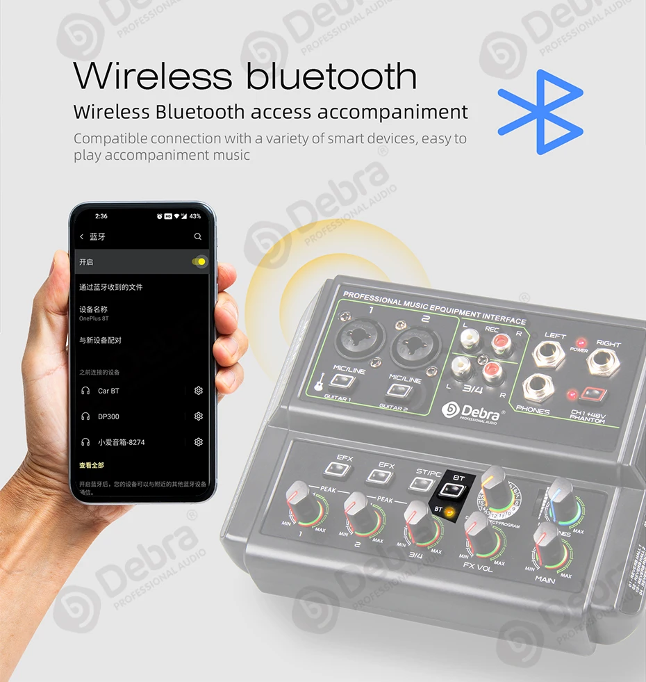 D4-Live 4-Kanalni Zvučna Kartica S Аудиоинтерфейсом S Bluetooth, Phantom power +48 v, 16 Vrsta DSP, Za Izravni Prijenos,Snimanje.