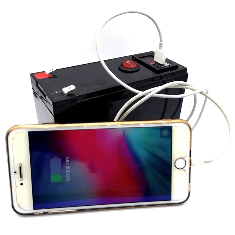Prijenosni litij baterija baterija baterija baterija Baterija LiFePO4 12 100 i Ugrađen I 5-2.1 A USB Port za punjenje Android Apple S Punjačem 12.6 U 3A