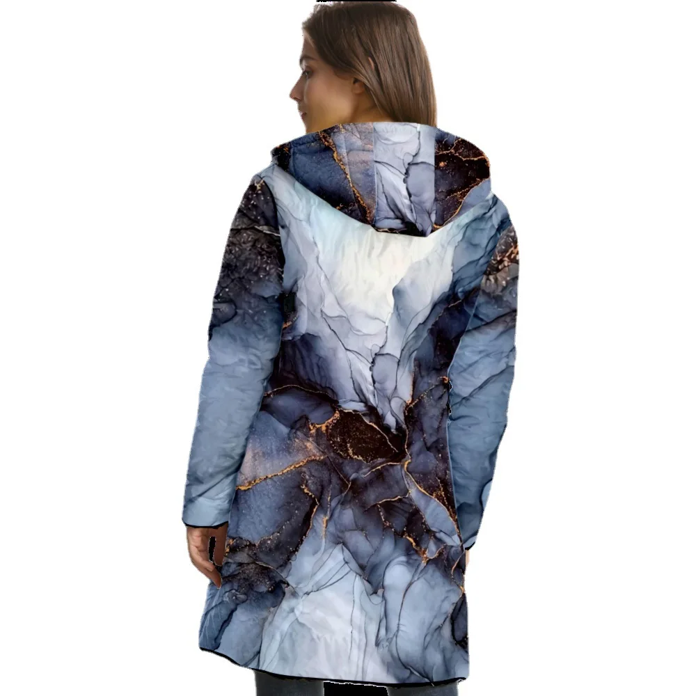 Zimska dolje jakna srednje dužine XXS-4XL Plus size Žene kaput s kapuljačom na bijelom гусином пуху, lagana i topla dolje jakna Slika 3 