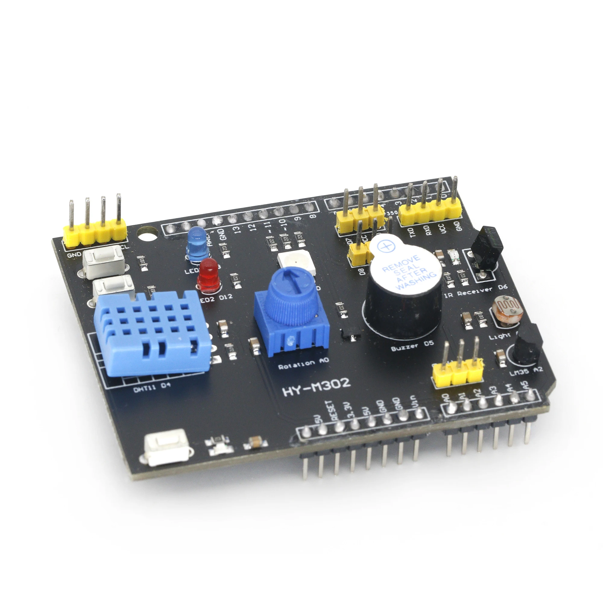 DHT11 LM35 Senzor Temperature i Vlažnosti Višenamjenski Adapter kartice za Proširenje Za Arduino UNO R3 RGB LED IR Prijemnik Zumer I2C