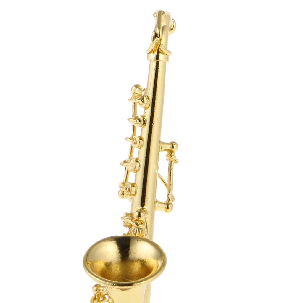 Rafting Zlatni Minijaturni Saksofon za mjerilo 1:12 Pribor za dollhouse Klasična igračka alat Glazbeni Dječji Trening poklon Slika 4 