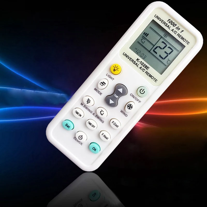 1PC Univerzalni K-1028E Niska Potrošnja energije K-1028E Klima-uređaj Daljinski Upravljač s LCD zaslonom A/C Muli Daljinski Upravljač 433 Hz Bijela Slika 0 