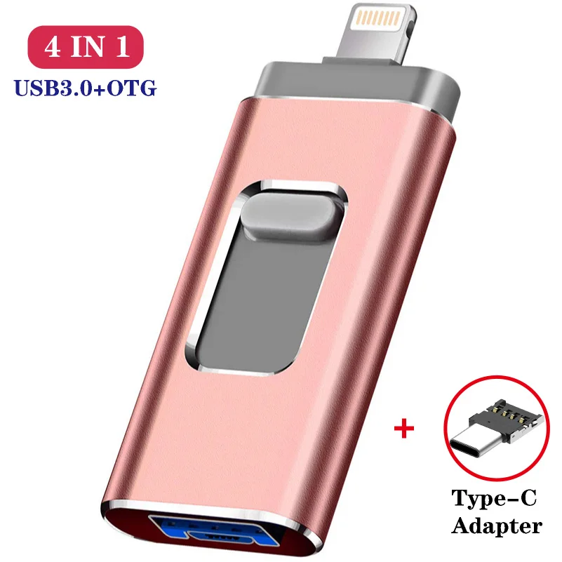 4 U 1 OTG USB bljesak voziti i Usb 3.0 drive za iPhone/iPad/Android smartphone/tablet/PC 8 GB 16 GB, 32 GB i 64 GB, 128 GB flash drive 256 G