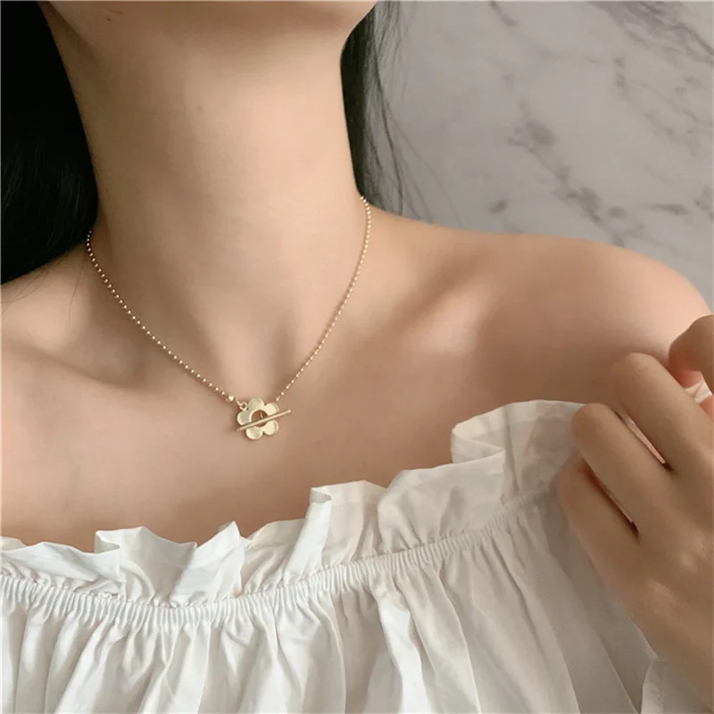 Ogrlica od latica ШАНЧЖИХУА, korejski novi privjesak s kopča sprijeda, donje ogrlice, modni lanac za ключиц, 2020 novi nakit