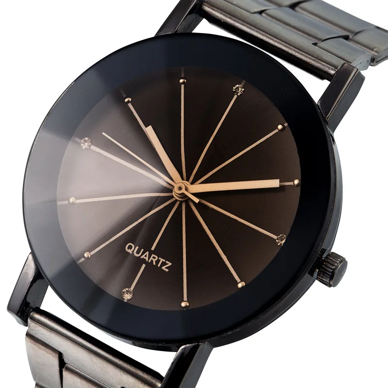 Novi Muški sat Muški modni Quartz sat Crnci Kvarcni ručni sat od nehrđajućeg čelika Mens mannen horloge montres homme