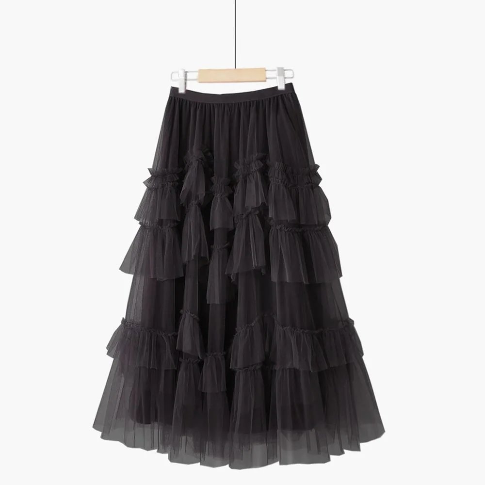 2021 Nova плиссированная cvjetne čipke suknja s dugom snop Za žene Korejski modni suknje Falda Tableada Jupe Longue Ženska odjeća Saia Plissada Longas