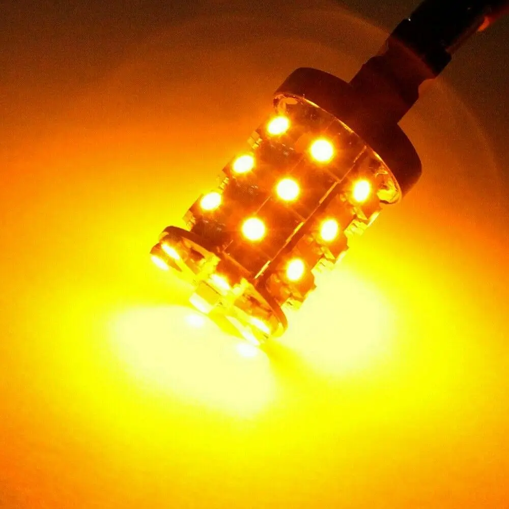 2X 3157 SMD LED Žarulje Pokazivača smjera Lampe Bijeli Amber Boje s Gornjim poklopcem Dvije Signala Smjera / DRL Auto Svjetlo Slika 1 