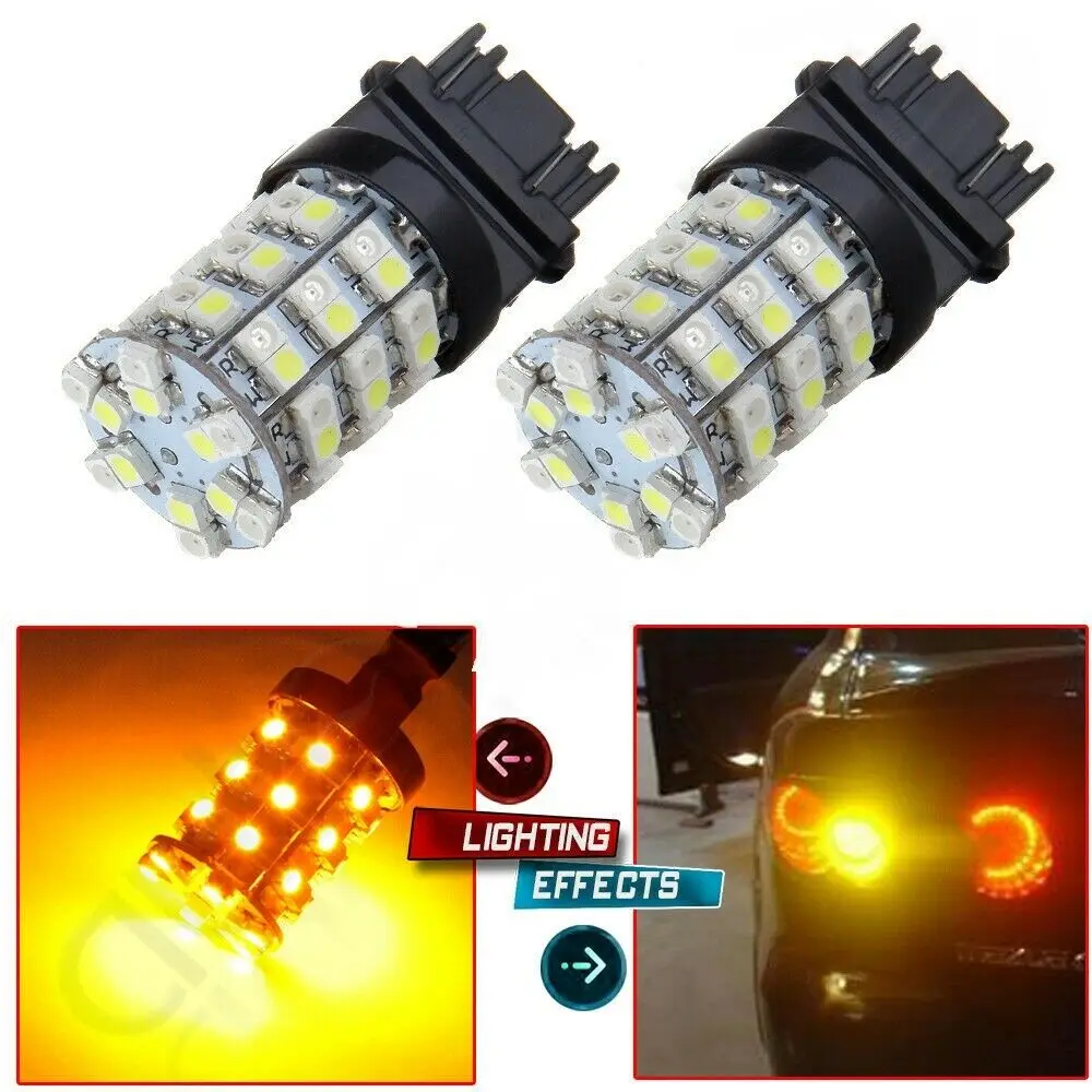 2X 3157 SMD LED Žarulje Pokazivača smjera Lampe Bijeli Amber Boje s Gornjim poklopcem Dvije Signala Smjera / DRL Auto Svjetlo Slika 5 