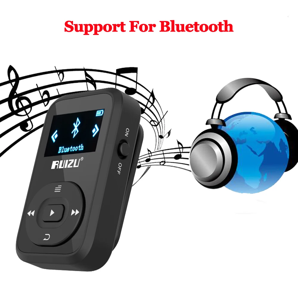Ruizu LCD Sportski Audio Mini Mp3 Player Music Audio Mp, 3 Mp-3 S Bluetooth Radio Digitalni Hifi i Hi-Fi Ekran Fm Flac Usb 8 GB Isječak