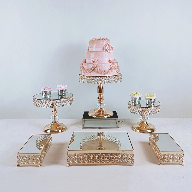 6 kom./compl. Metalni stalak za torte KOLAČI Prikaz Svadbena dekoracija pribor za ukrašavanje torte