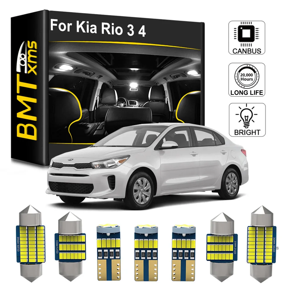 BMTxms Za Kia Rio 3 4 1999-2012 2013 2018 2020 2021 Pribor za automobil Canbus LED Svjetiljka unutarnje osvjetljenje registarske pločice