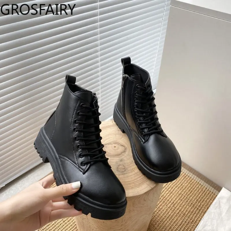 2021 Ženske čizme Jesen Novi Crni Ženski boje Lijepe cipele Martin na platformi Kratke čizme na platformu Ženske